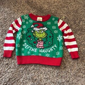 Toddler Grinch Christmas Sweater - Size 3T